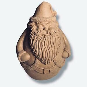 1990 Jim Shore Unfinished Roly Poly Santa Claus Christmas HTF To Paint Folk Art